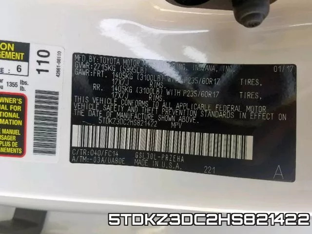 5TDKZ3DC2HS821422 фото 2