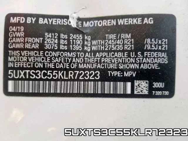 5UXTS3C55KLR72323 фото 2