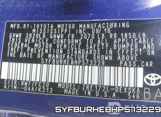 5YFBURHE8HP573229 фото 10
