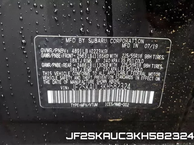 JF2SKAUC3KH582324 фото 2