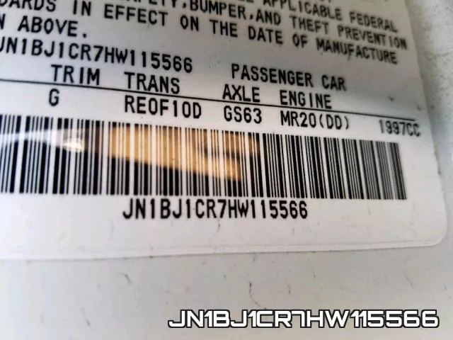 JN1BJ1CR7HW115566 фото 2