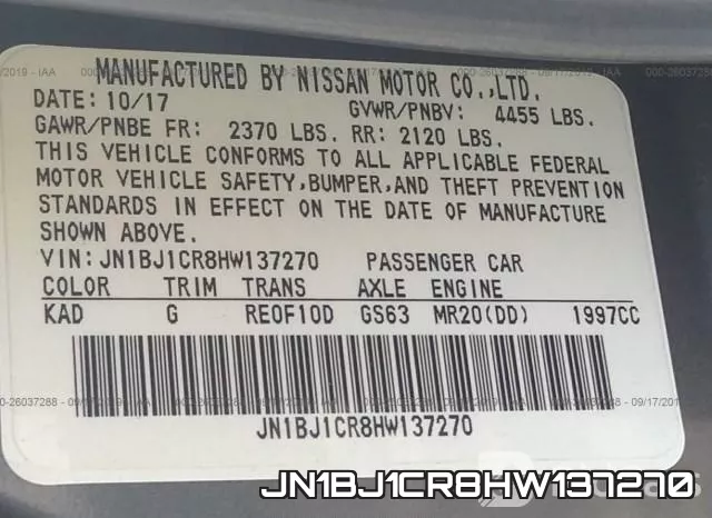 JN1BJ1CR8HW137270 фото 10