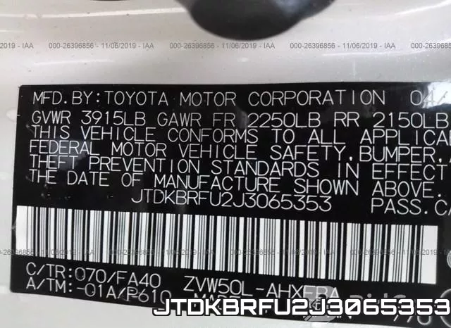 JTDKBRFU2J3065353 фото 10