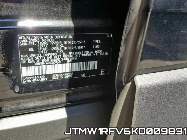 JTMW1RFV6KD009831 фото 2