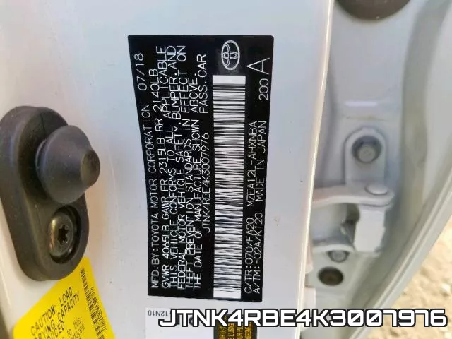 JTNK4RBE4K3007976 фото 2