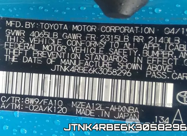 JTNK4RBE6K3058296 фото 10