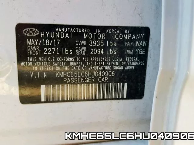 KMHC65LC6HU040906 фото 2