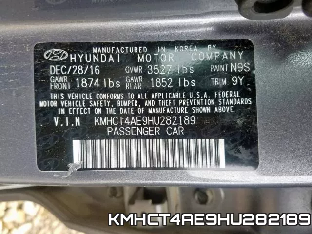 KMHCT4AE9HU282189 фото 2