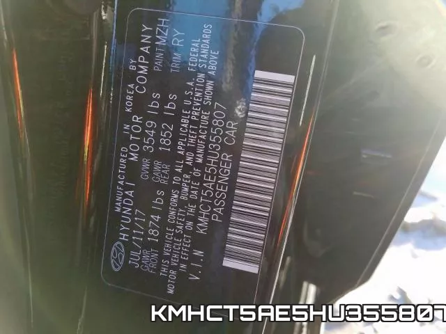 KMHCT5AE5HU355807 фото 2