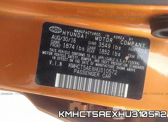 KMHCT5AEXHU310572 фото 10