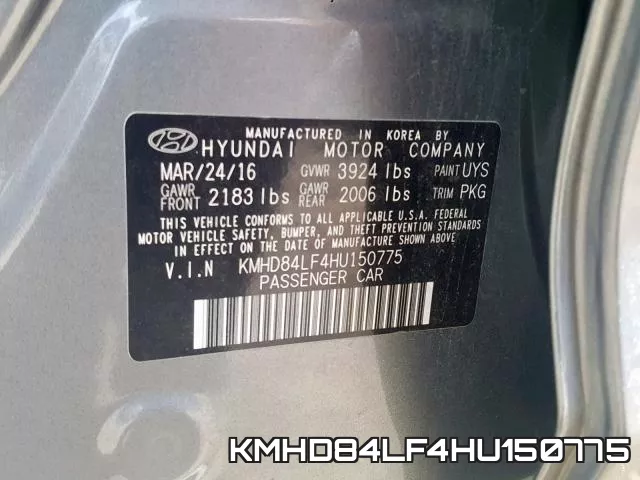 KMHD84LF4HU150775 фото 2