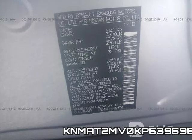 KNMAT2MV0KP539595 фото 10