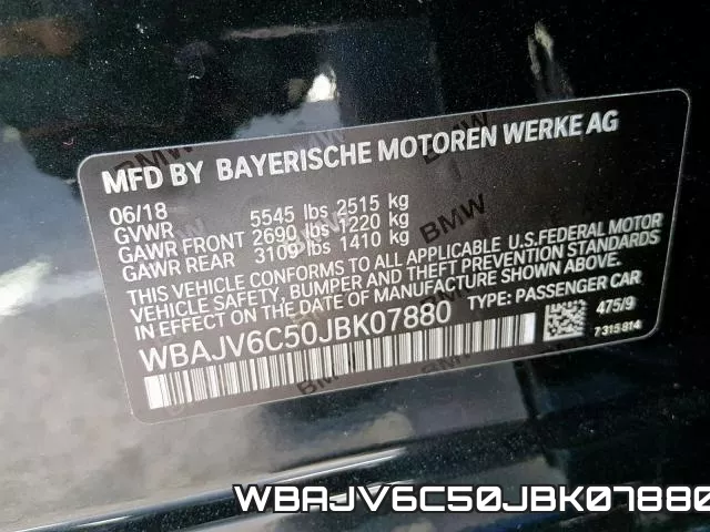 WBAJV6C50JBK07880 фото 2