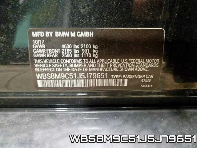 WBS8M9C51J5J79651 фото 2