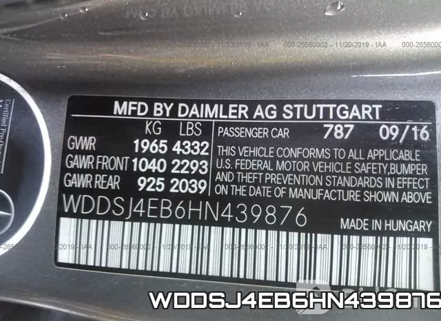 WDDSJ4EB6HN439876 фото 10