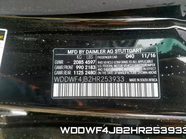 WDDWF4JB2HR253933 фото 2