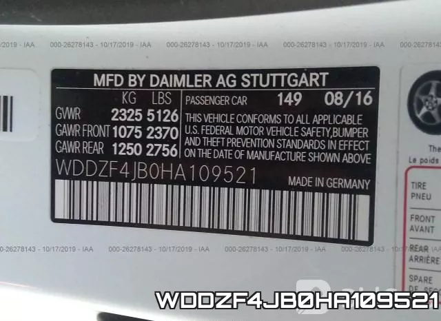 WDDZF4JB0HA109521 фото 9