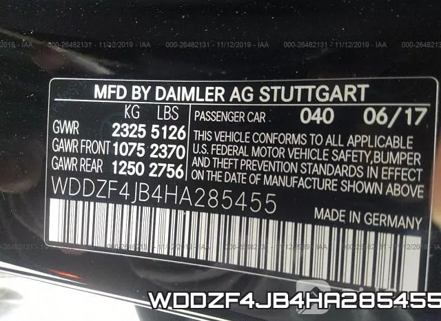 WDDZF4JB4HA285455 фото 10