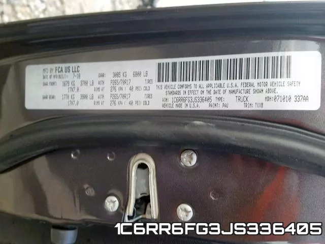 1C6RR6FG3JS336405 фото 2