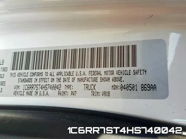 1C6RR7ST4HS740042 фото 2
