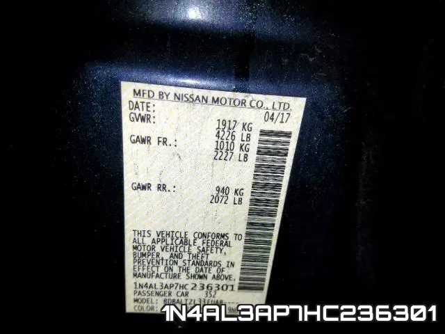 1N4AL3AP7HC236301 фото 2