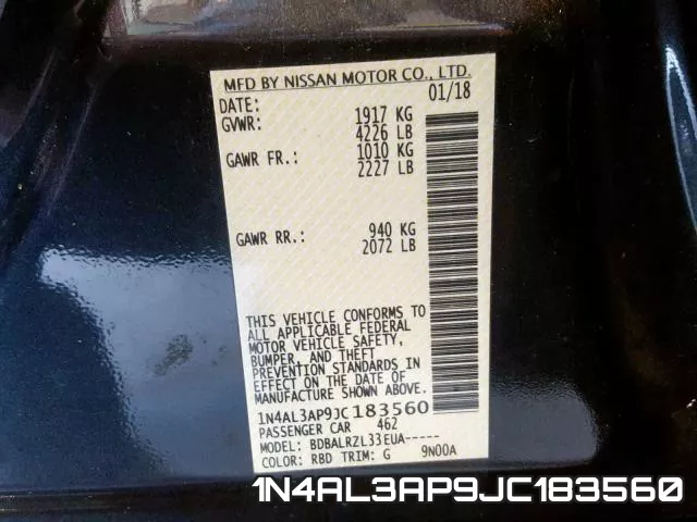 1N4AL3AP9JC183560 фото 2