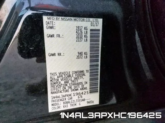 1N4AL3APXHC196425 фото 2