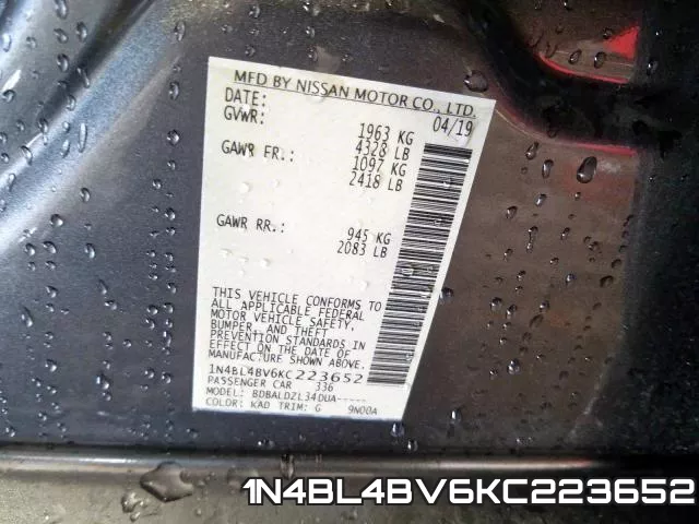 1N4BL4BV6KC223652 фото 2