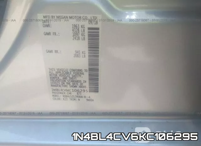 1N4BL4CV6KC106295 фото 10