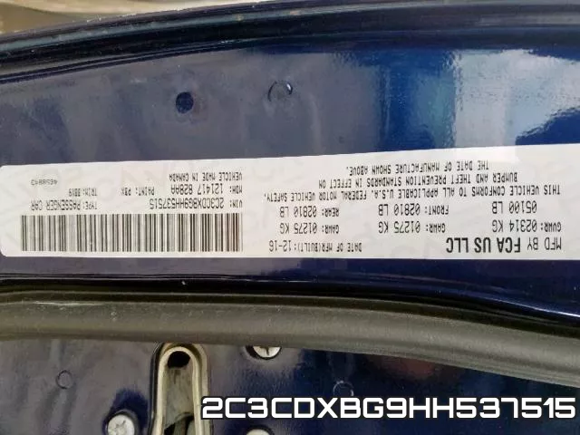 2C3CDXBG9HH537515 фото 2