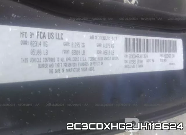 2C3CDXHG2JH113624 фото 9