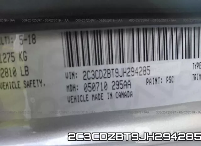 2C3CDZBT9JH294285 фото 9