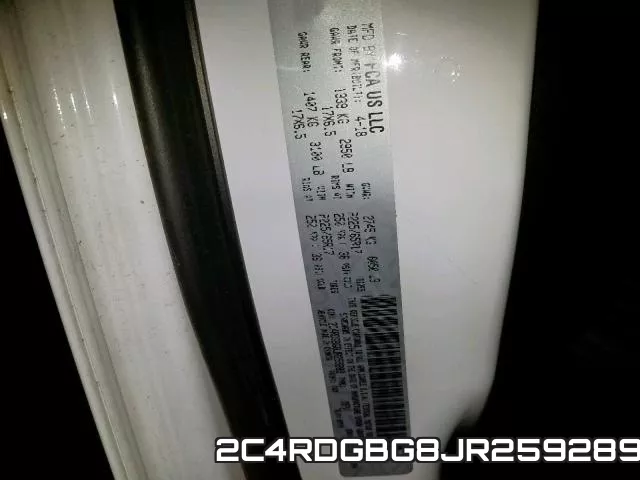 2C4RDGBG8JR259289 фото 2