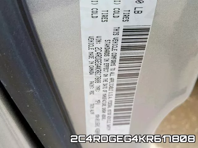 2C4RDGEG4KR617808 фото 2