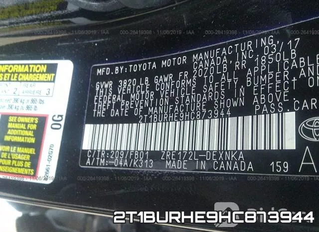 2T1BURHE9HC873944 фото 10