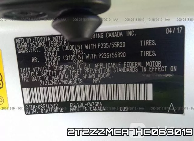 2T2ZZMCA7HC063019 фото 10