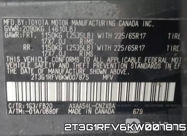 2T3G1RFV6KW007875 фото 10