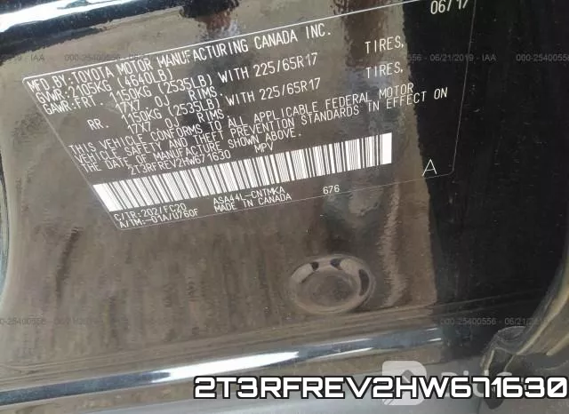 2T3RFREV2HW671630 фото 10