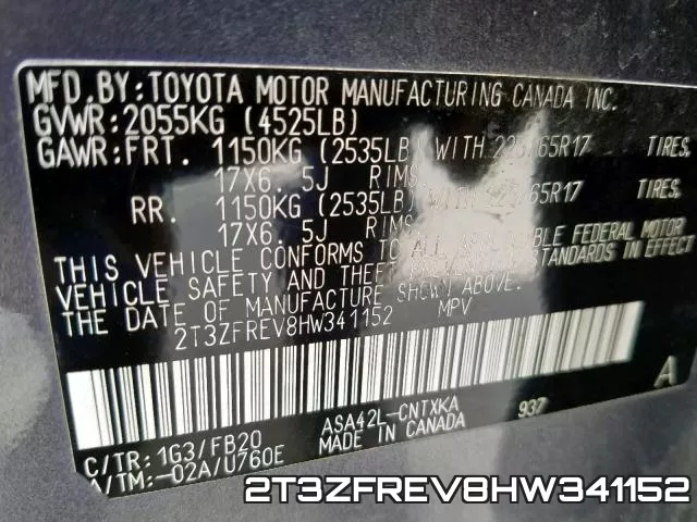 2T3ZFREV8HW341152 фото 2