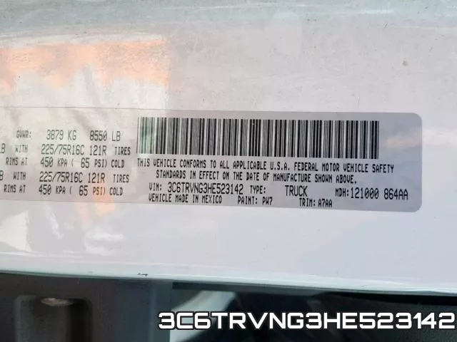 3C6TRVNG3HE523142 фото 2