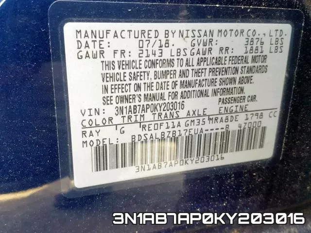 3N1AB7AP0KY203016 фото 2