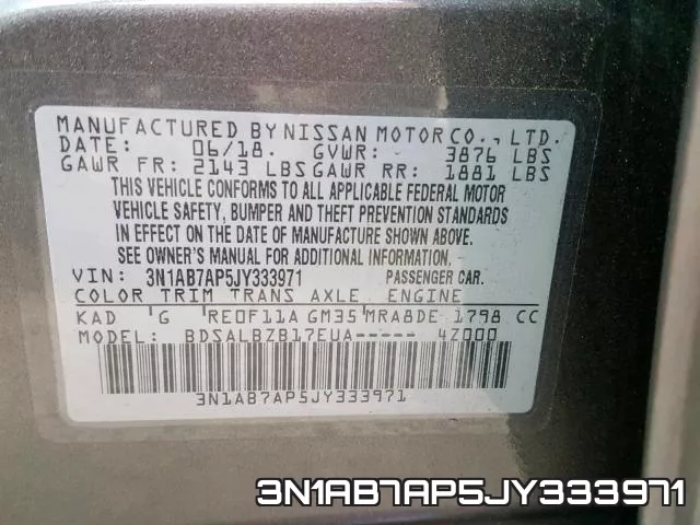 3N1AB7AP5JY333971 фото 2