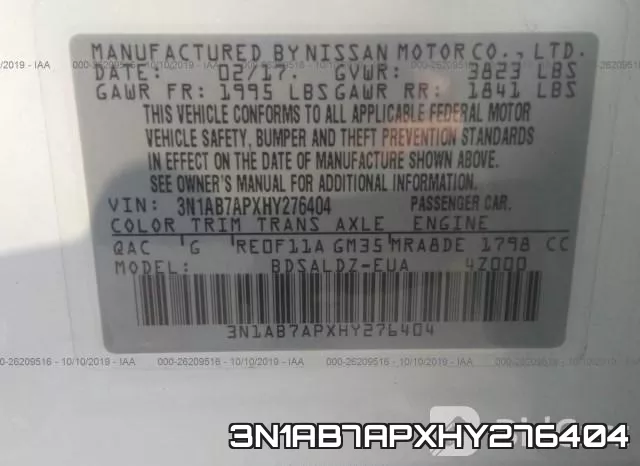 3N1AB7APXHY276404 фото 10