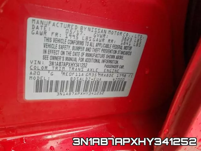 3N1AB7APXHY341252 фото 2