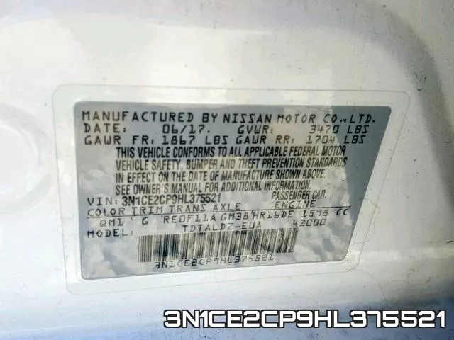 3N1CE2CP9HL375521 фото 2
