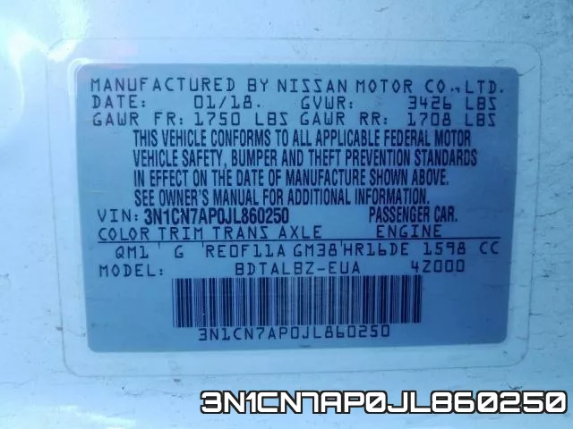 3N1CN7AP0JL860250 фото 2