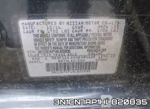 3N1CN7AP1HL820835 фото 10