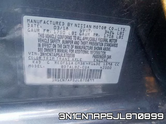 3N1CN7AP5JL870899 фото 2