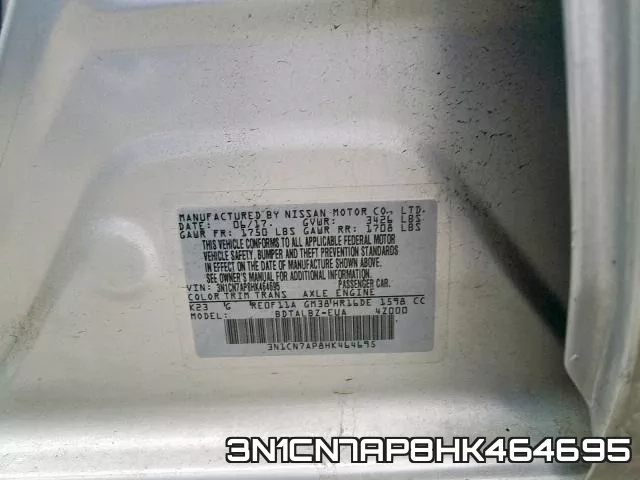 3N1CN7AP8HK464695 фото 2