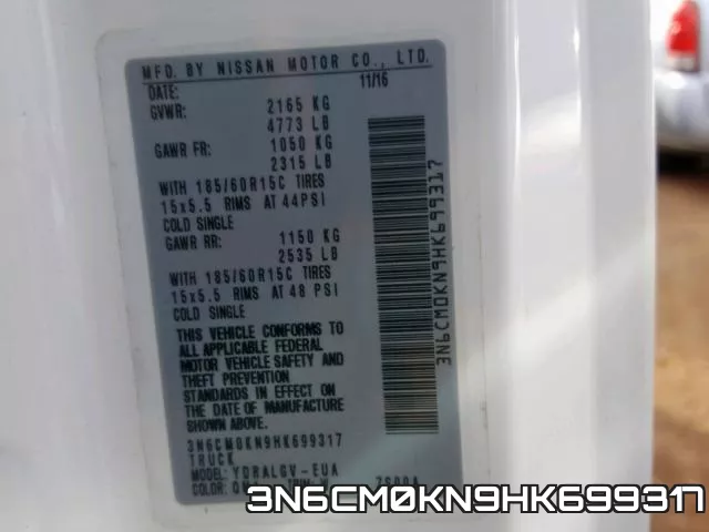 3N6CM0KN9HK699317 фото 2